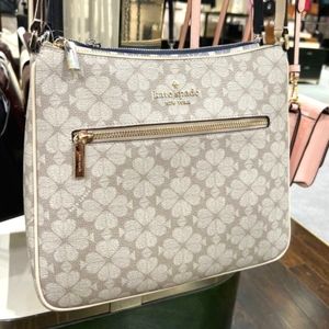 NWT Kate Spade KG481 Signature Spade Flower Swingpack Crossbody In Beige